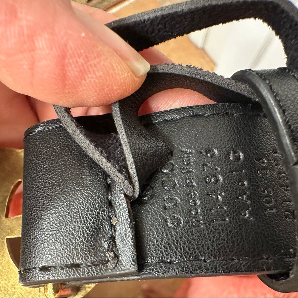 Gucci Midnight Black Leather Belt - Picture 4 of 4